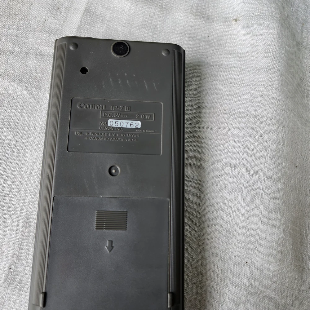 Canon TP-7 Electronic Calculator in Black